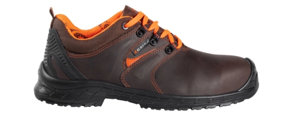 COFRA- S3S-Sicherheitshalbschuhe CI LG SC FO, DONEC, Nubukleder, braun/oranger Stoff