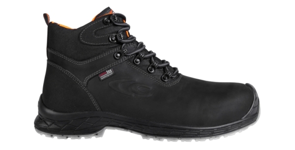 COFRA- S7S-Sicherheitshochschuhe CI LG SC FO, CLOUDY, Nubukleder, schwarz/oranger Stoff