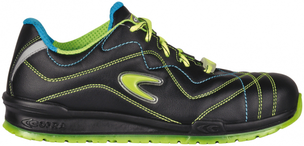 COFRA-GRIFFIS, S1 P, ESD, SRC, Sicherheitshalbschuhe, schwarz/grün