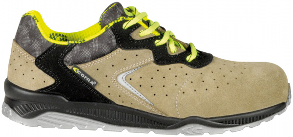 COFRA-FREE KICK S1 P SRC, Sicherheitshalbschuhe, beige/schwarz/gelb