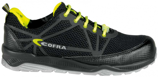 COFRA-FANS S1 P ESD SRC, Sicherheitshalbschuhe, schwarz/gelb