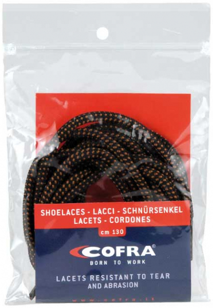 COFRA-KNOT NERO/COGNAC, Schnürsenkel, 110 cm, schwarz/braun