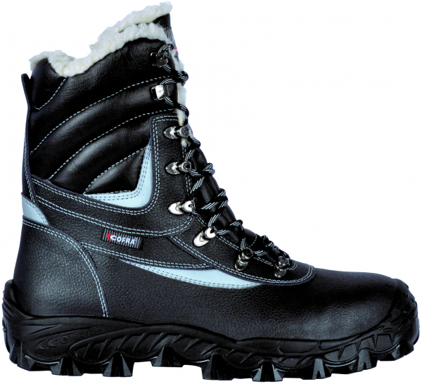 COFRA-S3S- Sicherheitshochschuh, NEW BARENTS, CI FO SR, leder, schwarz mit Fell