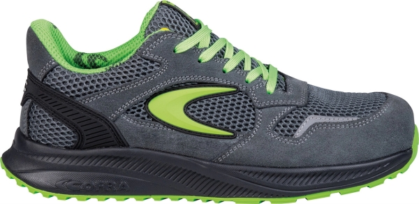 Cofra-LIFT ESD S1 PS HRO FO SR, HALBSCHUH VELOURLEDER-NYLON GRAU/HELL GRUNER STOFF/FPT/ESD