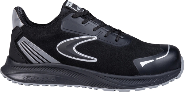 Cofra-DART ESD S3S HRO SC FO SR, HALBSCHUH MICROFASER SCHWARZ/SCHWARZER STOFF/FPT ZWISCH./ESD