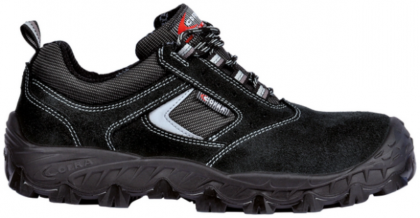 COFRA-S1 PS- Sicherheitshalbschuh SUEZ, Velourleder, schwarz