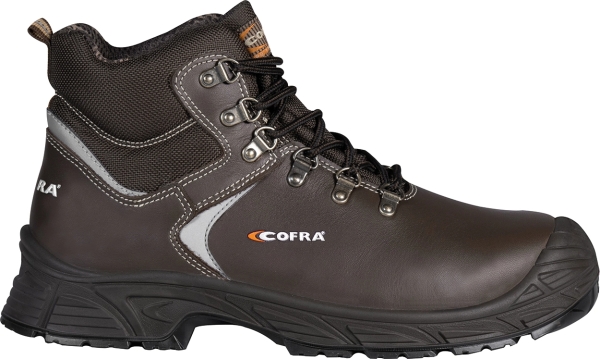 Cofra-ARLES S3S, HOCHSCHUH LEDER BRAUN/BRAUNER STOFF/APT ZWISCHENSOHLE