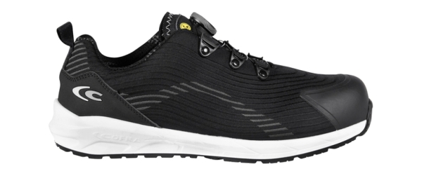 COFRA-S3S- Sicherheitshalbschuh HACK ESD SC FO SR, Nylon, schwarz-grau, BOA