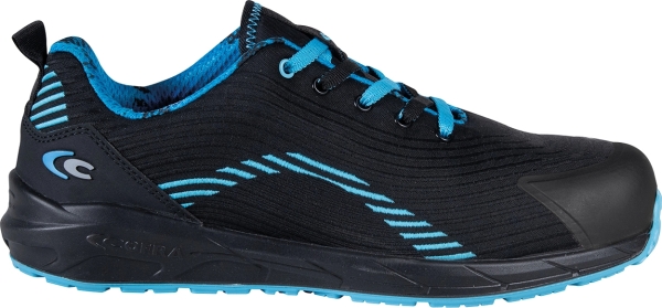 Cofra-DYNAMIC S3S SC FO SR, HALBSCHUH NYLON SCHWARZ-BLAU/BLAUER STOFF/APT ZWISCHENSOHLE