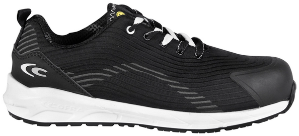 COFRA-S3S- Sicherheitshalbschuh PECKDECK ESD SC FO SR, Nylon, schwarz-grau