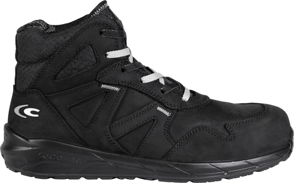 Cofra-COMPETITION S3S CI FO SR, HOCHSCHUH NUBUKLEDER SCHWARZ/SCHWARZER STOFF/APT ZWISCHENSOH