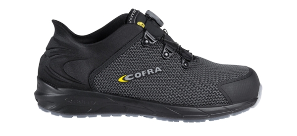 COFRA-S3S- Sicherheitshalbschuh AEROBIC ESD SC FO SR, Nylon, grau-schwarz, BOA