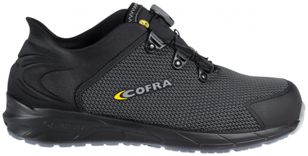 COFRA-S3S- Sicherheitshalbschuh AEROBIC ESD SC FO SR, Nylon, grau-schwarz, BOA