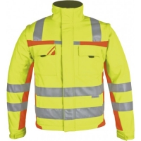 PKA-Klöcker-Warnschutz, Winter-Warn-Schutz-Softshell Jacke, ca. 280g/qm, gelb/orange