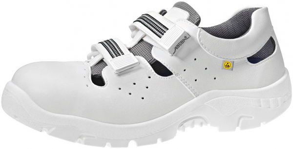 ABEBA-Footwear, S1-Damen- und Herren-Arbeits-Berufs-Sicherheits-Sandalen, ESD, weiß