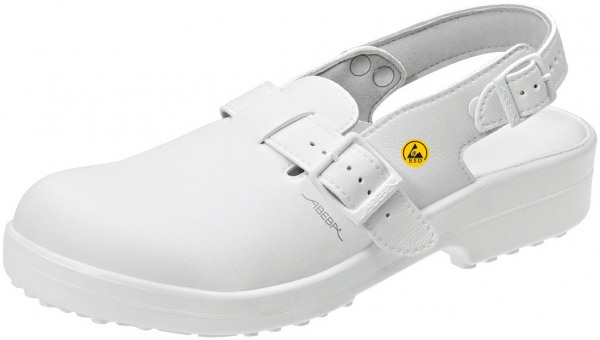 ABEBA-Footwear, Damen- und Herren-Arbeits-Berufs-Sicherheits-Clogs, Classic ESD-gerecht 31001 weiß
