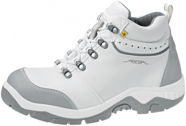 ABEBA-Footwear, S2-Damen- u. Herren, Arbeits-Berufs-Sicherheits-Schuhe, Schnürstiefel ESD, weiß