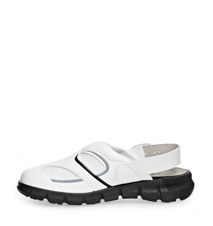 ABEBA-Footwear, Damen-und Herren-Arbeits-Berufs-Sicherheits-Clogs, Dynamic ESD gerecht 37345 weiß/schwarz