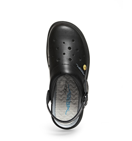 ABEBA-Footwear, Damen-und Herren-Arbeits-Berufs-Sicherheits-Clogs, Easy ESD gerecht 37631 schwarz