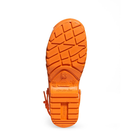 ABEBA-Footwear, Autoklavierbare Damen-und Herren-Arbeits-Berufs-Sicherheits-Clogs, ESD-gerecht 39630 orange