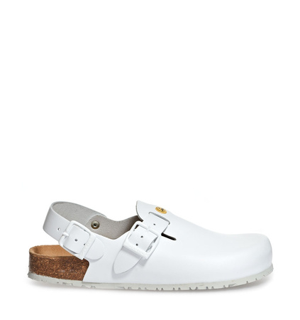 ABEBA-Footwear, Damen-und Herren-Arbeits-Berufs-Sicherheits-Clogs, Nature 4040 weiß