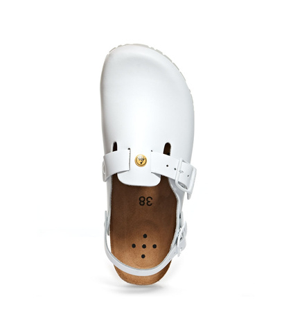 ABEBA-Footwear, Damen-und Herren-Arbeits-Berufs-Sicherheits-Clogs, Nature 4040 weiß