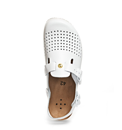 ABEBA-Footwear, Damen-und Herren-Arbeits-Berufs-Sicherheits-Clogs, Nature 4050 weiß