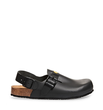 ABEBA-Footwear, Damen-und Herren-Arbeits-Berufs-Sicherheits-Clogs, Nature mit Korkfußbett 4055 schwarz