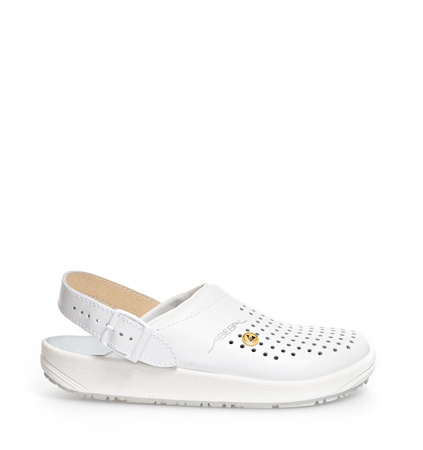 ABEBA-Footwear, Damen- und Herren-Arbeits-Berufs-Sicherheits-Clogs, Rubber 5300 weiß