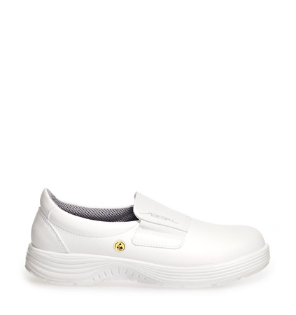 ABEBA-Footwear, X-LIGHT-S2-Damen- und Herren-Arbeits-Berufs-Sicherheits-Slipper, ESD, weiß