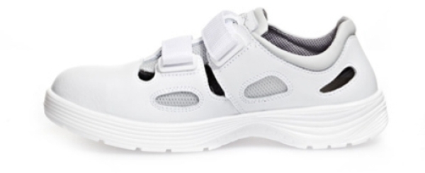 ABEBA-Footwear, X-LIGHT-S1-Damen- und Herren-Arbeits-Berufs-Sicherheits-Sandalen, ESD, weiß