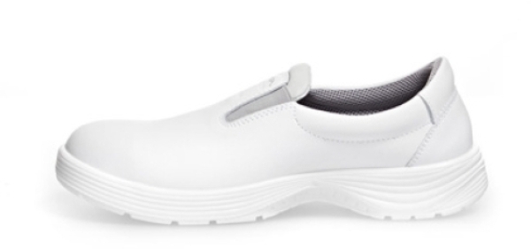 ABEBA-Footwear, X-LIGHT-S2-Damen- und Herren-Arbeits-Berufs-Sicherheits-Slipper, ESD, weiß