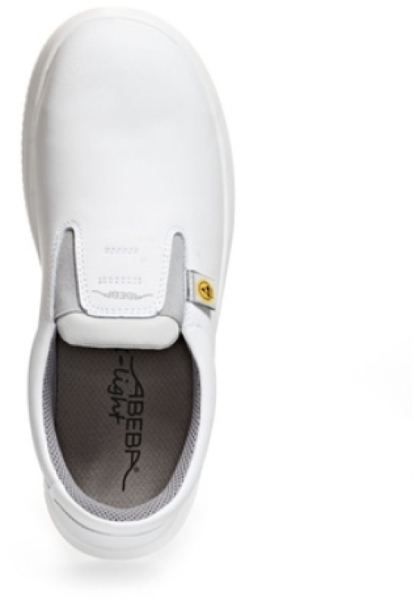 ABEBA-Footwear, X-LIGHT-S2-Damen- und Herren-Arbeits-Berufs-Sicherheits-Slipper, ESD, weiß