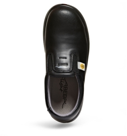 ABEBA-Footwear, X-LIGHT-S2-Damen- und Herren-Arbeits-Berufs-Sicherheits-Slipper, ESD, schwarz