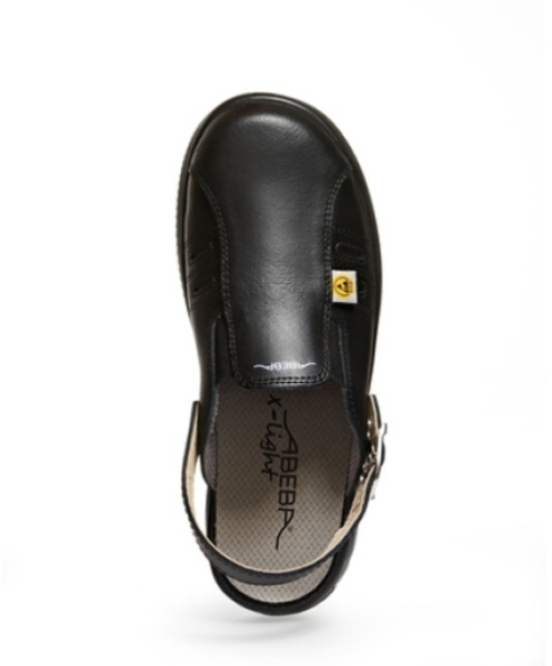 ABEBA-Footwear, X-LIGHT-OB-Damen- und Herren-Arbeits-Berufs-Sicherheits-Clogs, ESD, schwarz