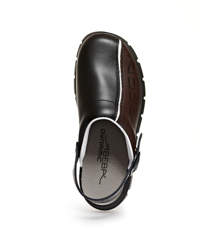 ABEBA-Footwear, Damen- und Herren-Arbeits-Berufs-Sicherheits-Slipper, Dynmic 7315 schwarz/braun