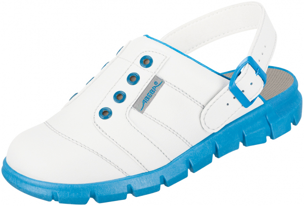 ABEBA-Footwear, Dynamic-OB-A-micro-Damen- und Herren-Arbeits-Berufs-Sicherheits-Clogs, weiß/blau