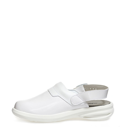 ABEBA-Footwear, OB-Damen-Arbeits-Berufs-Sicherheits-Clogs, A-micro, weiß
