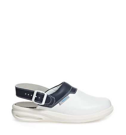 ABEBA-Footwear, Damen- und Herren-Arbeits-Berufs-Clogs, Easy 7622 weiß/blau