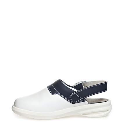 ABEBA-Footwear, Damen- und Herren-Arbeits-Berufs-Clogs, Easy 7622 weiß/blau