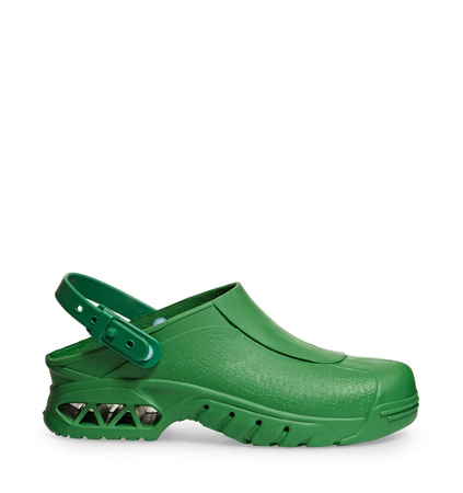 ABEBA-Footwear, Autoklavierbare Clogs, Damen- u. Herren-Arbeits-Berufs-Sicherheits-Clogs, Fersenriemen 9620 grün