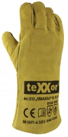 BIG-TEXXOR-Workwear, Rindspaltleder, Schweißer-Schutz, Leder-Arbeits-Handschuhe, Krakatau, VE = 12 Paar