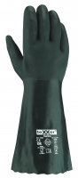 BIG-TEXXOR-Workwear, PVC-Chemikalien-Schutz-Arbeits-Handschuhe, topline, 40 cm, grün, VE = 12 Paar