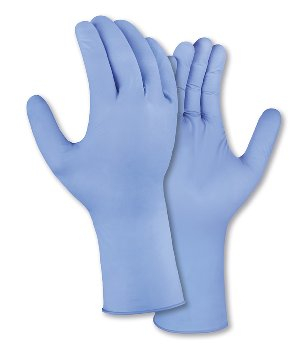 teXXor® Nitril-Einweg-Handschuhe lange Stulpe, blau