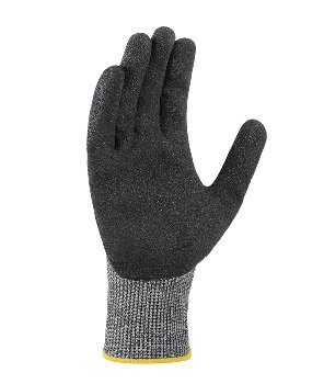 BIG-TEXXOR-Schnittschutz-Strickhandschuhe, nahtlos, grau/schwarz