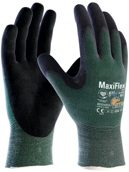 BIG-TEXXOR- MaxiFlex Cut AD-APT Schnittschutzhandschuhe, grün/schwarz