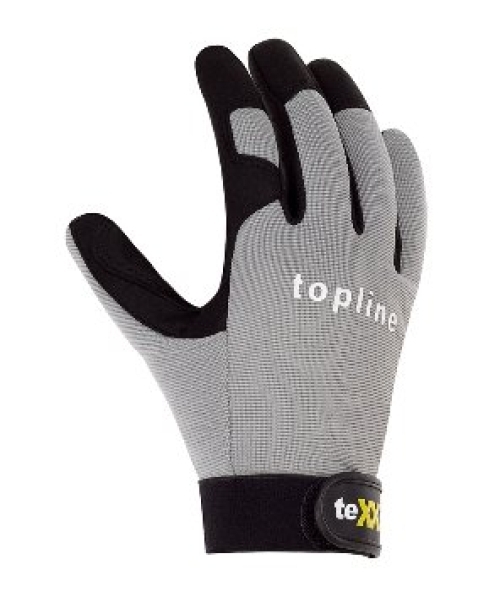 BIG-TEXXOR-Kunstlederhandschuhe, Fresno, grau/schwarz