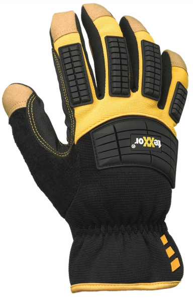 BIG-TEXXOR-Hirschlederhandschuhe, Ocala, gelb/schwarz