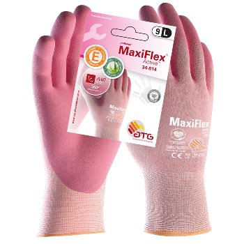 BIG-ATG-MaxiFlex Active Nylon-Strickhandschuhe, Farbe: rosé