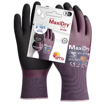 MaxiDry® Elite Nylon-Strickhandschuhe violett/schwarz (64-225 HCT), SB-Ver.